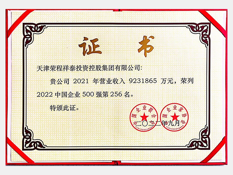 中國企業(yè)500強第256名